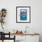 Stupell Industries Silly Sardines Blue Tin Framed Print Under Glass, design by Courtney Prahl
